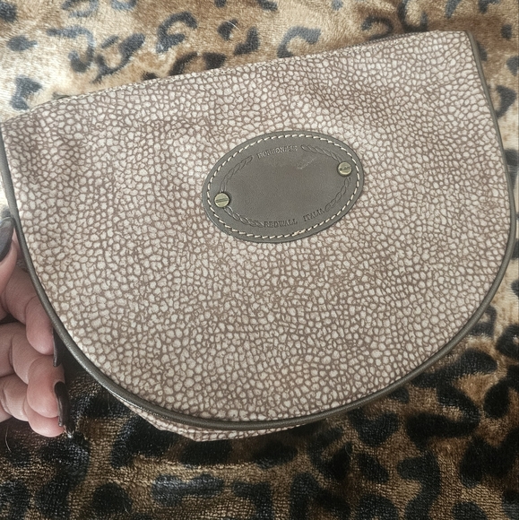 Borbonese Handbags - Borbonese makeup/clutch bag, color-brown fur #Vintage
